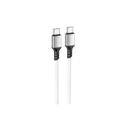 Töltő és adatkábel Type-C/Type-C csatlakozóval 60W 3A 1 méter Borofone BX83 Famous fehér