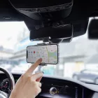 Visszapillantó tükörre rögzíthető autós telefontartó Borofone BH49 Roller fekete