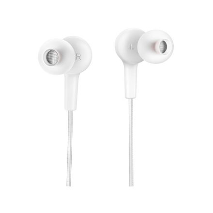 Vezetékes fülhallgató, headset 3,5 mm-es Jack csatlakozóval Hoco M78 El Placer fehér