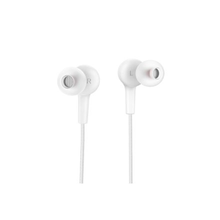 Vezetékes fülhallgató, headset 3,5 mm-es Jack csatlakozóval Hoco M78 El Placer fehér