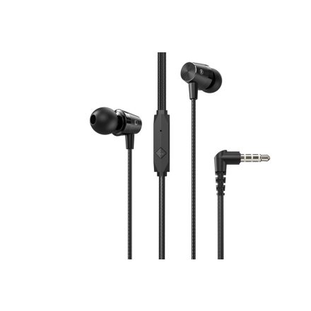 Vezetékes fülhallgató, headset 3,5 mm-es Jack csatlakozóval Hoco M79 Cresta fekete