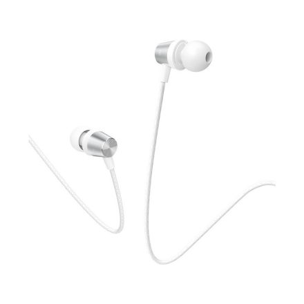 Vezetékes fülhallgató, headset 3,5 mm-es Jack csatlakozóval Hoco M79 Cresta fehér