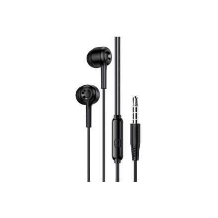 Vezetékes fülhallgató, headset 3,5 mm-es Jack csatlakozóval Hoco M82 La Musique fekete