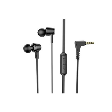 Vezetékes fülhallgató, headset 3,5 mm-es Jack csatlakozóval Hoco M86 Oceanic fekete