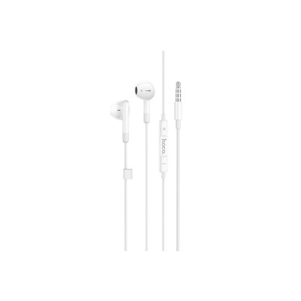 Vezetékes fülhallgató, headset 3,5 mm-es Jack csatlakozóval Hoco M93 Wire fehér