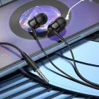 Vezetékes fülhallgató, headset 3,5 mm-es Jack csatlakozóval Hoco M99 Celestial fekete