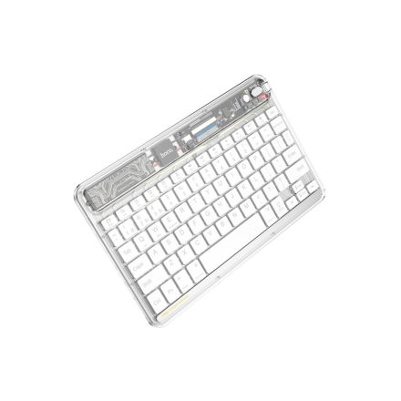 Bluetooth billentyűzet (angol) Hoco S55 Transparent Discovery fehér