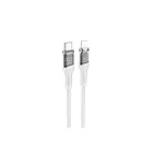 Töltő és adatkábel Type-C/Lightning csatlakozóval 1.2 méter PD 20W Hoco U111 Transparent Discovery szürke