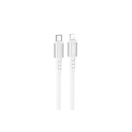 Töltő és adatkábel Type-C/Lightning csatlakozóval 1 méter PD 20W Hoco X88 Gratified fehér