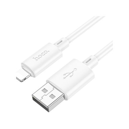 Töltő és adatkábel USB/Lightning csatlakozóval 2.4A 1 méter Hoco X88 Gratified fehér