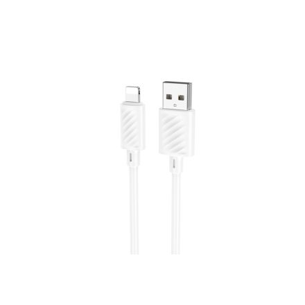Töltő és adatkábel USB/Lightning csatlakozóval 2.4A 1 méter Hoco X88 Gratified fehér