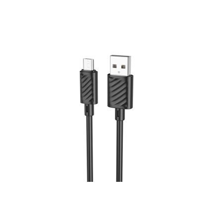 Töltő és adatkábel USB/Micro-USB csatlakozóval 1 méter 2.4A Hoco X88 Gratified fekete