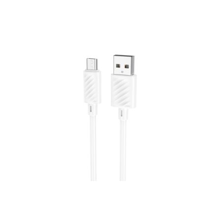 Töltő és adatkábel USB/Micro-USB csatlakozóval 1 méter 2.4A Hoco X88 Gratified fehér