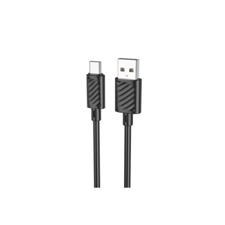 Töltő és adatkábel USB/Type-C csatlakozóval 3A 1 méter Hoco X88 Gratified fekete