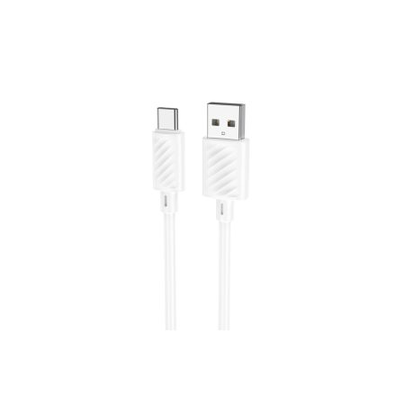 Töltő és adatkábel USB/Type-C csatlakozóval 1 méter 3A Hoco X88 Gratified fehér