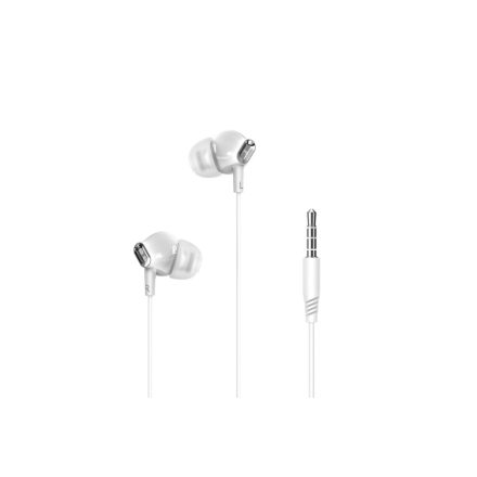 Vezetékes fülhallgató, stereo headset 3.5 mm Jack csatlakozóval XO EP58 Mommy Slanted fehér