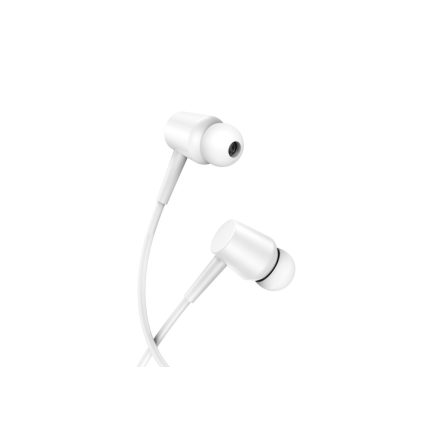 Vezetékes fülhallgató, stereo headset 3.5 mm Jack csatlakozóval XO EP57 Crown fehér