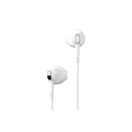 Vezetékes fülhallgató, stereo headset XO EP52 Metal 3.5 mm-es Jack csatlakozóval fehér