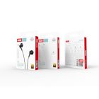 Vezetékes fülhallgató, stereo headset XO EP39 Half 3.5 mm-es Jack csatlakozóval fekete