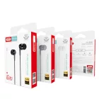 Vezetékes fülhallgató, stereo headset XO EP37 3.5 mm-es Jack csatlakozóval fekete