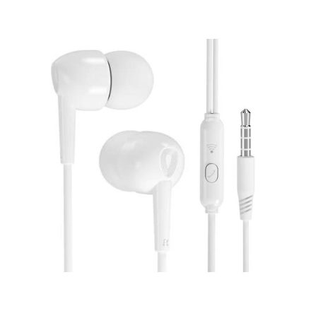 Vezetékes fülhallgató, stereo headset XO EP37 3.5 mm-es Jack csatlakozóval fehér