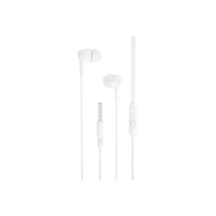 Vezetékes fülhallgató, stereo headset XO EP37 3.5 mm-es Jack csatlakozóval fehér