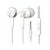 Vezetékes fülhallgató, stereo headset XO EP33 3.5 mm-es Jack csatlakozóval fehér