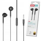 Vezetékes fülhallgató, stereo headset XO EP28 3.5 mm-es Jack csatlakozóval fekete