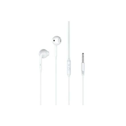 Vezetékes fülhallgató, stereo headset XO EP28 3.5 mm-es Jack csatlakozóval fehér