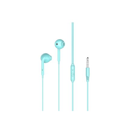 Vezetékes fülhallgató, stereo headset XO EP28 3.5 mm-es Jack csatlakozóval világoskék