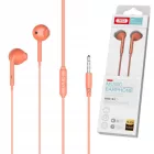 Vezetékes fülhallgató, stereo headset XO EP28 3.5 mm-es Jack csatlakozóval narancs