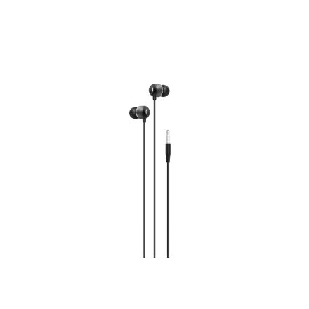 Vezetékes fülhallgató, stereo headset XO EP26 3.5 mm-es Jack csatlakozóval fekete