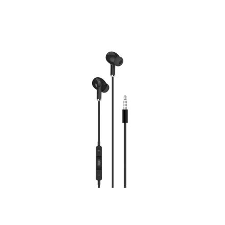 Vezetékes fülhallgató, stereo headset XO EP22 3.5 mm-es Jack csatlakozóval fekete