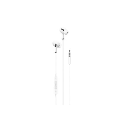 Vezetékes fülhallgató, stereo headset XO EP22 3.5 mm-es Jack csatlakozóval fehér