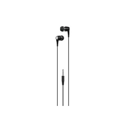 Vezetékes fülhallgató, stereo headset XO EP21 3.5 mm-es Jack csatlakozóval fekete