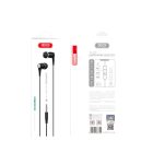 Vezetékes fülhallgató, stereo headset XO EP21 3.5 mm-es Jack csatlakozóval fekete