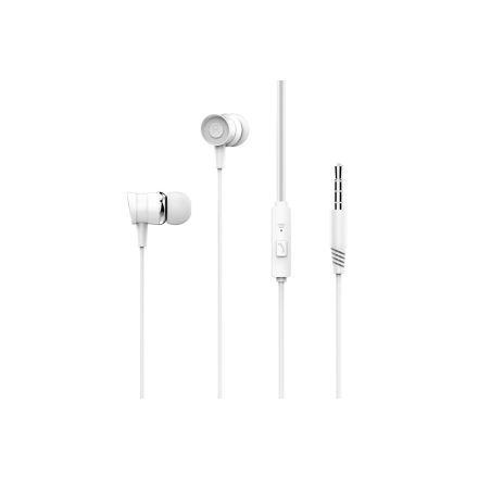 Vezetékes fülhallgató, stereo headset XO EP20 3.5 mm-es Jack csatlakozóval fehér
