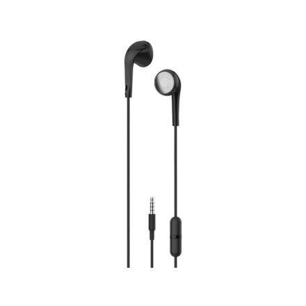 Vezetékes fülhallgató, stereo headset XO EP17 3.5 mm-es Jack csatlakozóval fekete