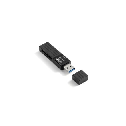 SD/MicroSD memóriakártya olvasó USB 3.0 XO DK05B fekete