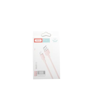 Töltő és adatkábel Lightning csatlakozóval 2A 1 méter XO NB156 pink