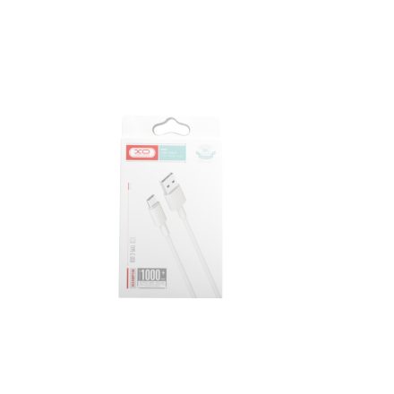 Töltő és adatkábel USB/Type-C csatlakozóval 2A 1 méter hosszú XO NB156 fehér