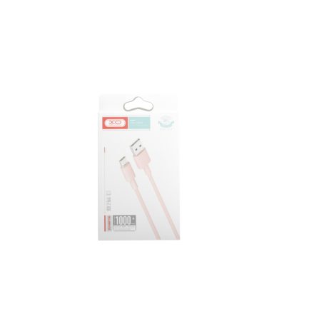 Töltő és adatkábel USB/Type-C csatlakozóval 2A 1 méter hosszú XO NB156 pink