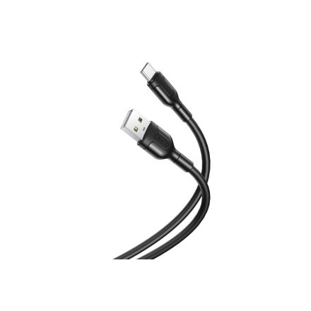 Töltő és adatkábel USB/Type-C csatlakozóval XO NB212 2.1A 1 méter fekete