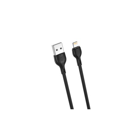 Töltő és adatkábel USB/Lightning csatlakozóval XO NB200 2.1A 1 méter fekete