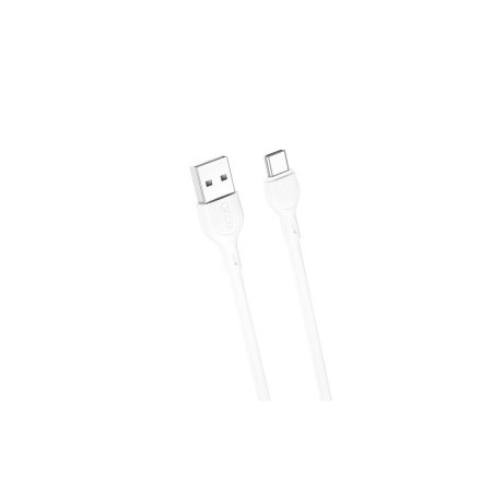 Töltő és adatkábel USB/Type-C csatlakozóval XO NB200 2.1A 2 méter fehér