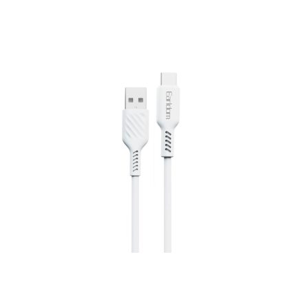 Töltő és adatkábel USB/Type-C csatlakozóval 2A 1 méter Earldom EC-171C fehér