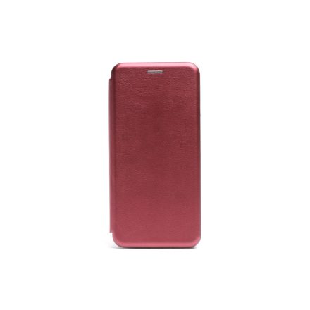 Smart Diva fliptok Samsung Galaxy A34 5G oldalra nyíló mágneses telefontok ívelt sarkokkal bordó