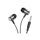 Vezetékes fülhallgató, headset 3,5 mm-es Jack csatlakozóval Borofone BM75 Platinum grafit