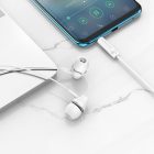 Vezetékes fülhallgató, headset 3,5 mm-es Jack csatlakozóval Borofone BM74 Singer fehér