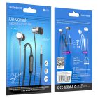 Vezetékes fülhallgató, headset 3,5 mm-es Jack csatlakozóval Borofone BM73 Platinum ezüst